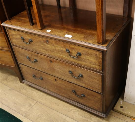 A mahogany chest of drawers W.95cm